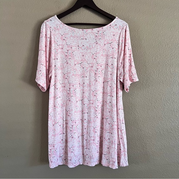 Lane Bryant Modern Swing Perfect Sleeve Ruched-Shoulder Tee Size 14/16 - Picture 6 of 8